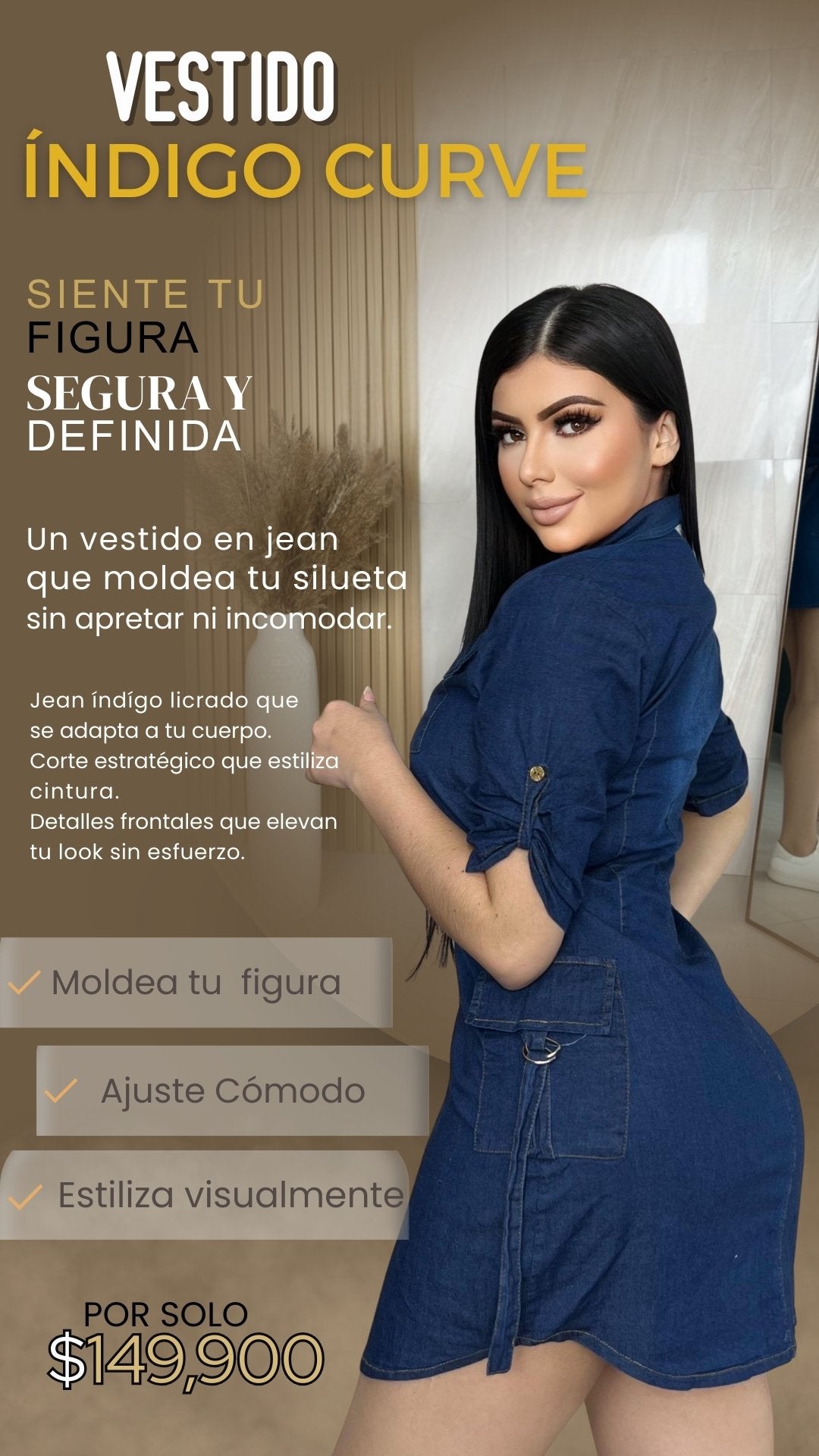 Vestido Índigo Curve