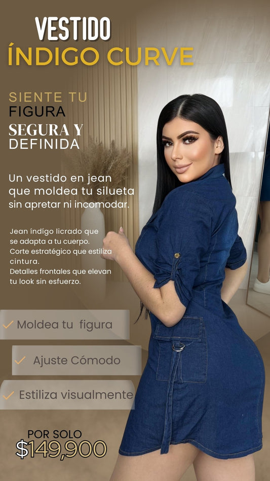 Vestido Índigo Curve